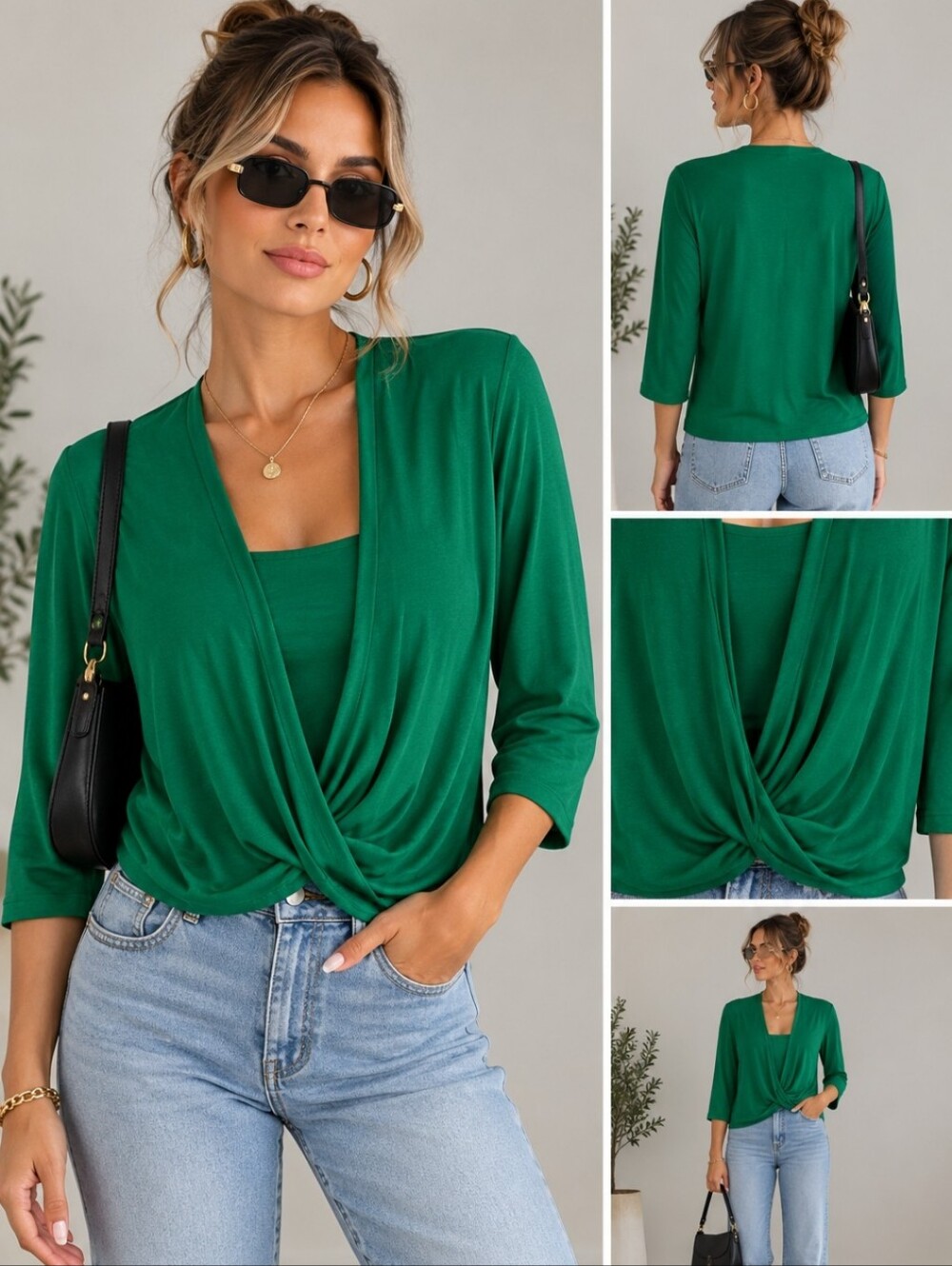American Eagle Green Open Back Long Sleeve - size xsmall